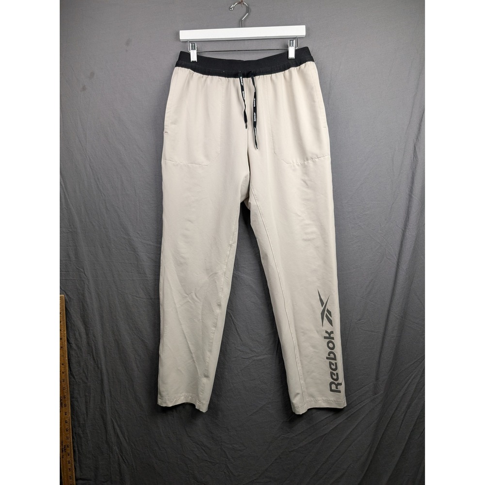 Reebok Mens Beige Athletic Training Jogger Pants Size Medium